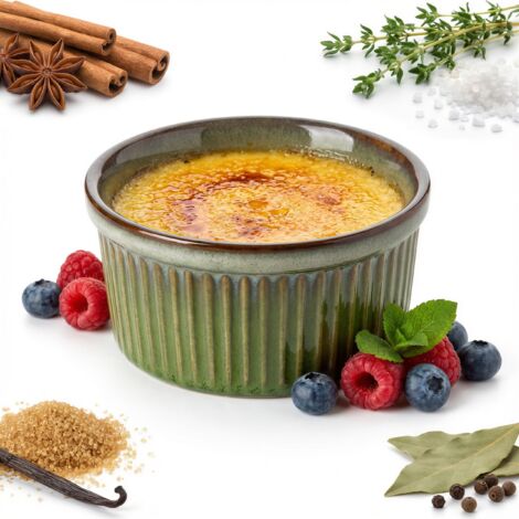 Bol en céramique pour muffins, crème brûlée, desserts, pâtisserie