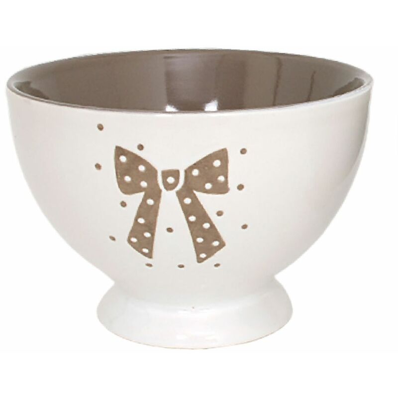 Bol en Céramique Boudoir Blanc et taupe
