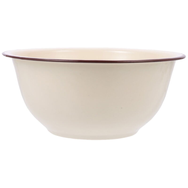 Bol en émail rétro Bol à nouilles en émail Bassin profond Bol en émail Bol à nourriture en émail profond