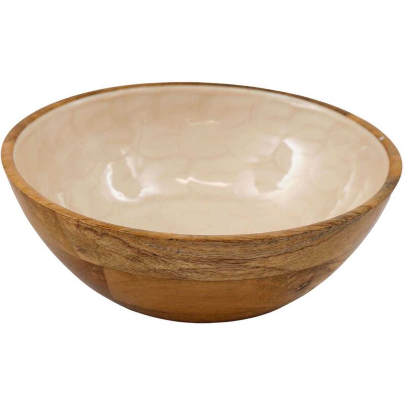 Bol en manguier et émail Nacre 17.5 cm