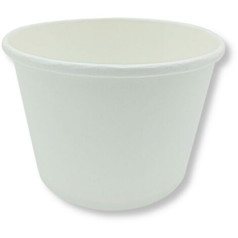 Bol en papier blanc 500 ml, diamètre 115 mm, lot de 50.