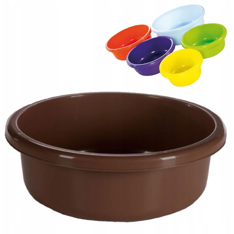 Bol en plastique 6,2 l 31 cm. MARRON ROND profond ROBUSTE CERTIFIÉ NICE