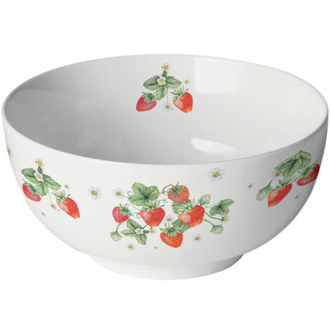 Bol en Porcelaine Fine - Fraises Délicieuses