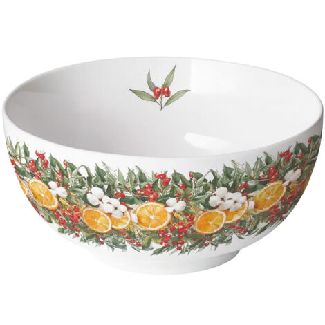 Bol en porcelaine fine fruits dhiver  0,40 L