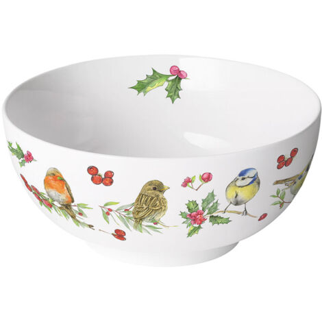Bol en porcelaine fine oiseaux dhiver  0,40 L