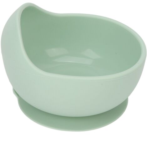 Bol en silicone sécurisé pour enfants et personnes âgées, portable avec ventouse, idéal pour la maison ou restaurant, couleur verte.