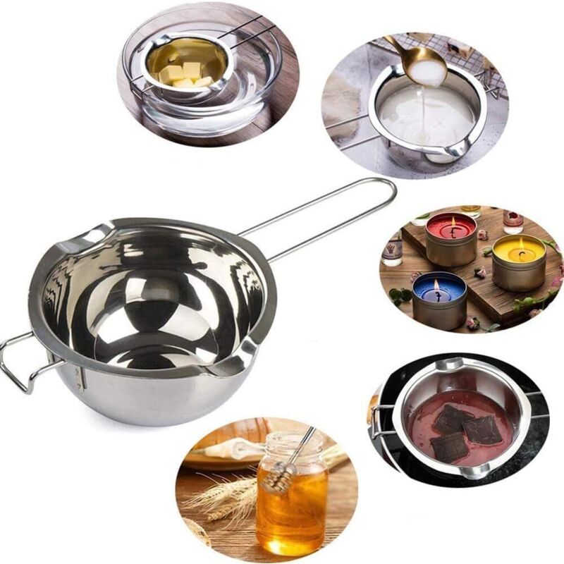 Bol fusion 400 ml inox 304 – Pour beurre/chocolat/fromage/sucre/caramel, qualité alimentaire supérieure