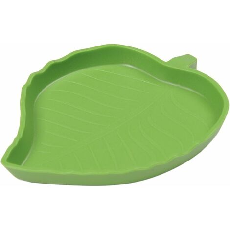 Bol Gamelle d'Eau pour Tortue Reptile Forme de Feuille (Taille M)