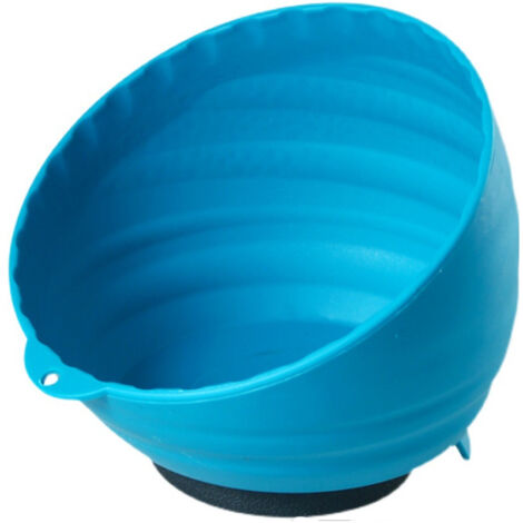 Bol magnétique pour outils de réparation automobile, bol à vis, bol de rangement, boîte magnétique pour pièces détachées, bol magnétique en plastique, bleu, 130 x 150 mm