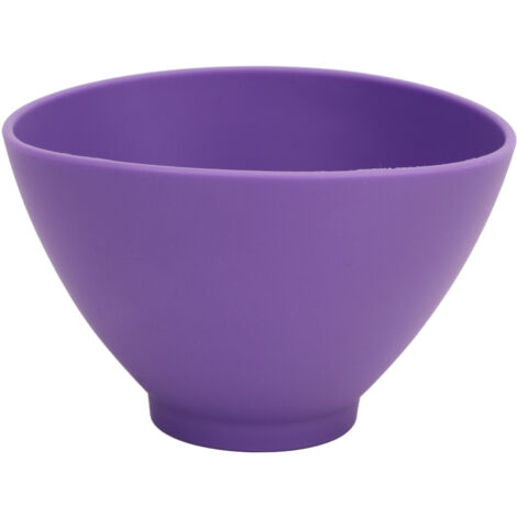 Bol mélangeur dentaire réutilisable, flexible et multifonction pour plâtre - 4,33 x 4,33 x 2,95 pouces - Violet