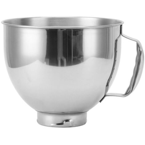 Bol Mélangeur en Acier Inoxydable 304 avec Poignée pour Artisan 5QT et Cassic 4.5Q, Récipient de Remplacement