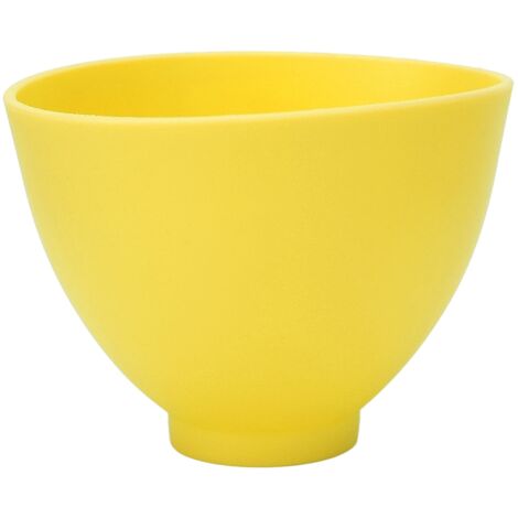 Bol mélangeur en silicone réutilisable pour plâtre et peinture, résistant à la chaleur, 15x15x11cm, jaune