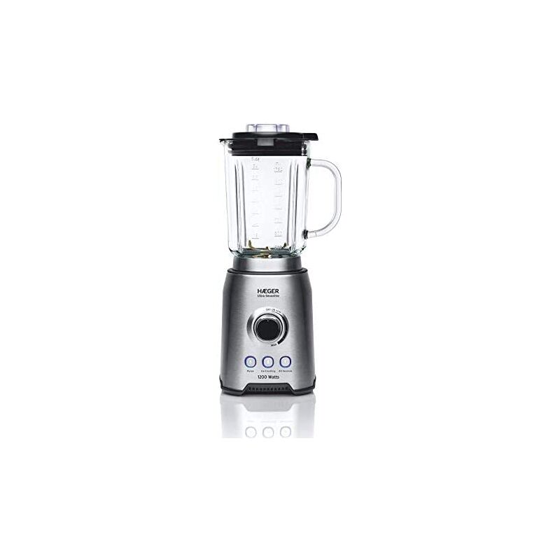 Haeger - LQ-120.006A Blender 1,75 l Mixeur plongeant 1200 w Noir, Acier inoxydable, Transparent