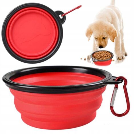 Bol para perros plegable S rojo (200) GABA