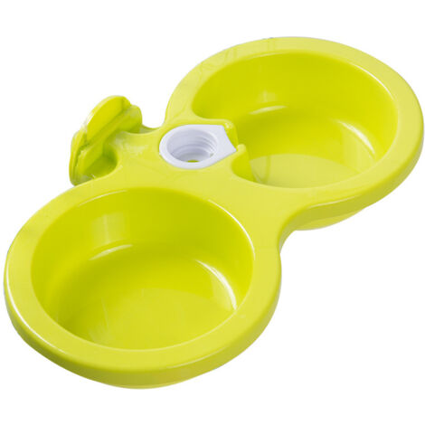 Bol pour animaux de compagnie fontaine à boire automatique bol pour chien suspendu double bol pour animaux de compagnie - sans eau
