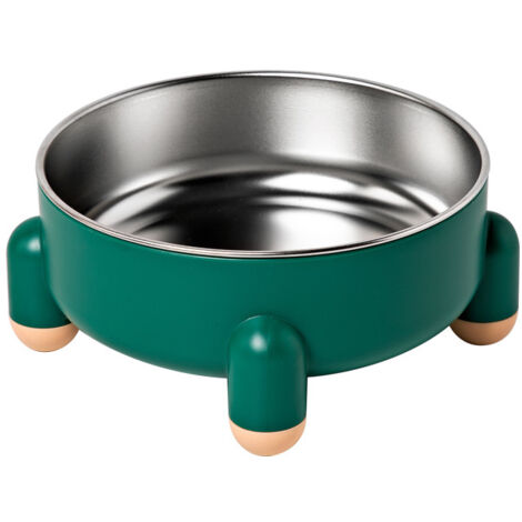 Bol pour chat anti-déversement bol pour animaux de compagnie à quatre pattes en gros bol pour chien en acier inoxydable vert bol pour chien chat