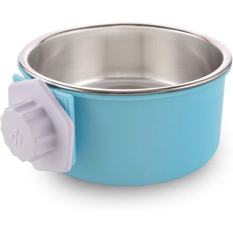 Bol pour chien amovible en acier inoxydable (s, bleu)-Fei Yu