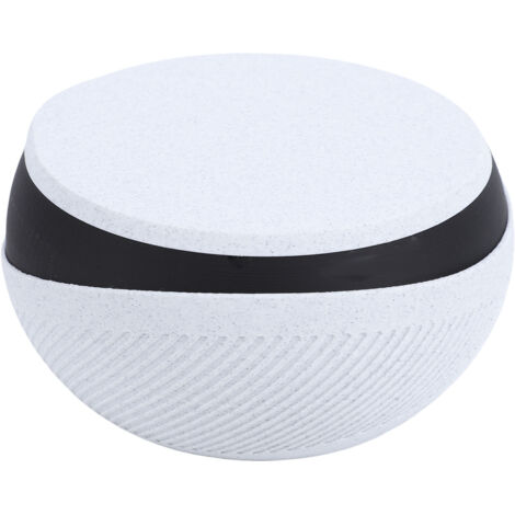 Bol pour Fruits Secs avec Compartiment à Coques - Bol Double en Plastique pour Pistaches, Cerises, Popcorn, Bonbons - Revêtement Blanc et Noir Intérieur