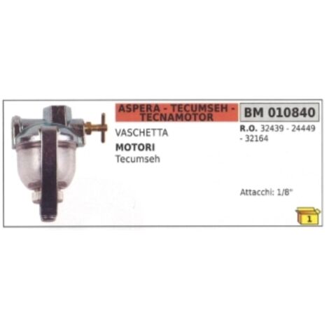 Bol pour tondeuse à gazon Raccords moteur TECUMSEH 1/8" 32439 - 24449 - 32164 - 690612