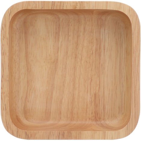 Bol Salade Bois Carré Épais 18cm - Vaisselle de Restaurant Simple et Moderne pour Salades et Riz