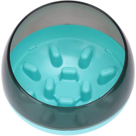 Bol Slow Food - Gamelle facile à nettoyer pour animaux de compagnie avec un look mignon, design Slow Food (Bleu)