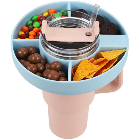 Bol-snack en silicone pour gobelet Stanley, usage voiture, cinéma ou maison