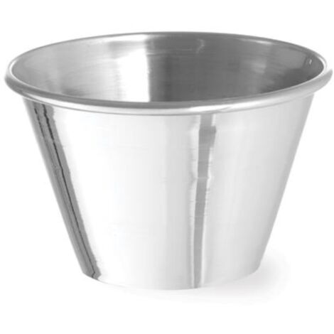 Bol tipo ramequín, recipiente de acero inoxidable para salsas y aderezos, diámetro 62 mm, 12 unidades, 70 ml - Hendi 400029