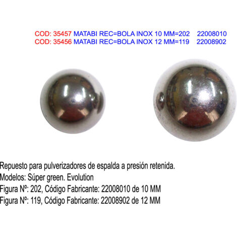Bola 119 acero inoxidable