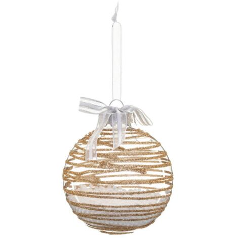 Bola con bolas en el interior D.8cm oro - Feeric lights & christmas