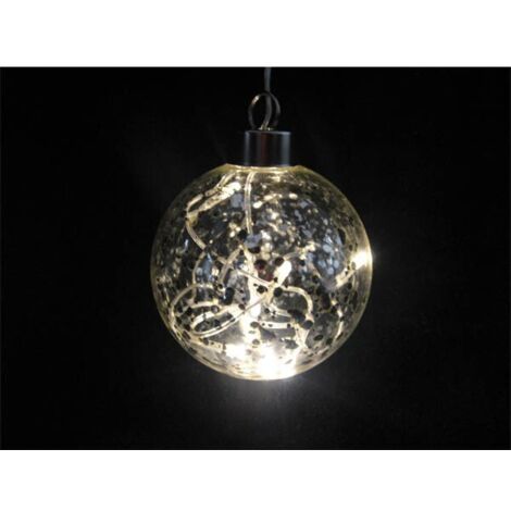 Bola cristal luz LED transparente