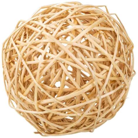 Bola de decoración de mimbre marrón d30 cm