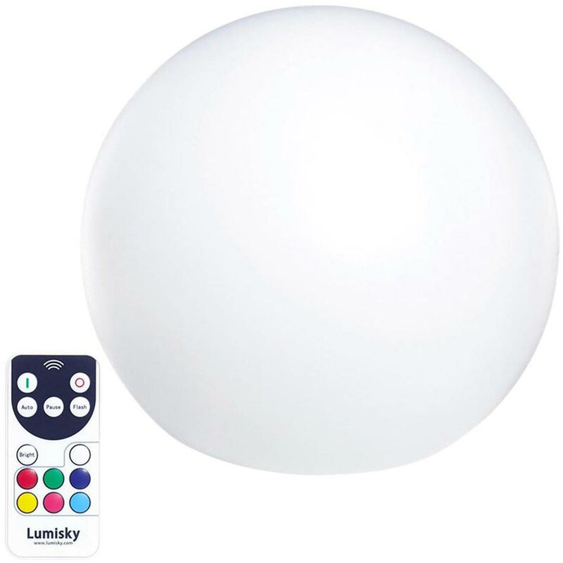 

Bola de luz flotante inalámbrica LED multicolor regulable C20 ∅20cm con mando a distancia y enchufe de inducción