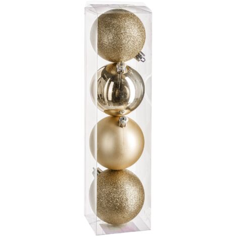 Bola de navidad 80mm x 4 oro