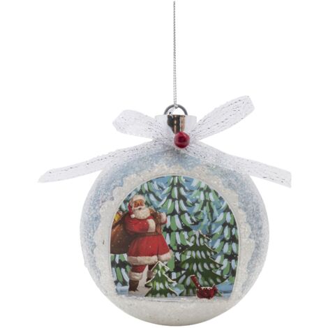 Bola de Navidad de lujo Papá Noel  12 x 5,1 x 12 cm