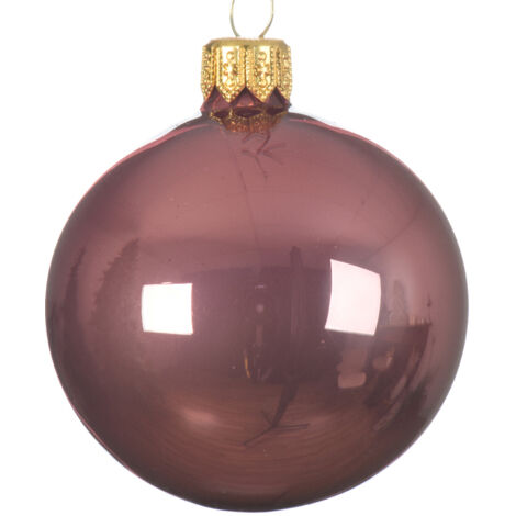Bola de Navidad de Vidrio para Bisutería Color Terciopelo Rosa ø 6cm