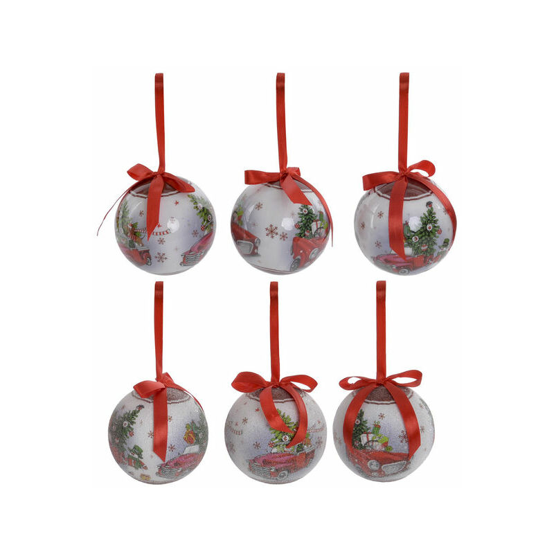 

Rogal - Bola de navidad dkd home decor pvc coche (7 pcs) (7.5 x 7.5 x 7.5 cm)