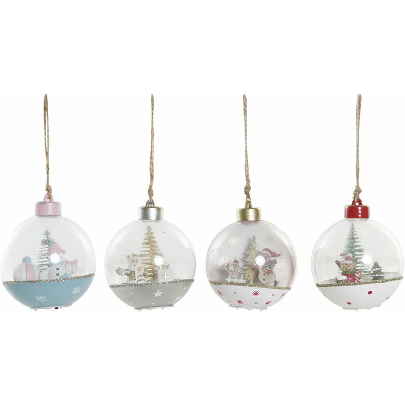 

Bola de Navidad DKD Home Decor PVC Papá Noel (4 pcs) (8 x 8 x 9 cm)