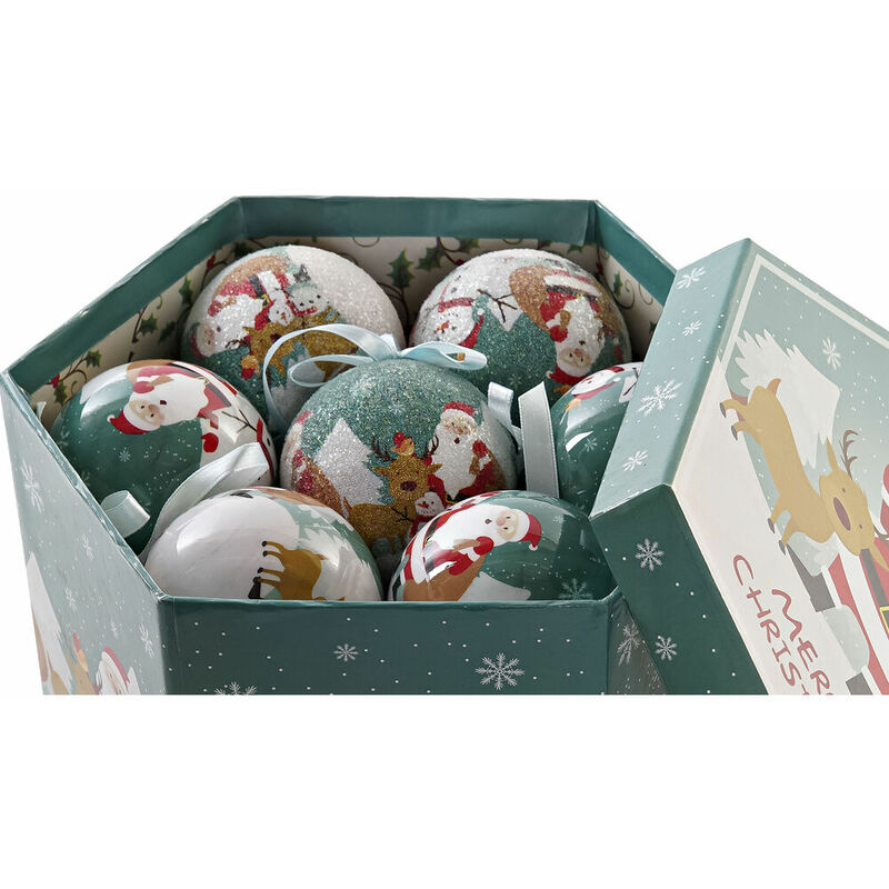 

Bola de Navidad DKD Home Decor PVC Papá Noel (7 pcs) (7.5 x 7.5 x 12 cm)