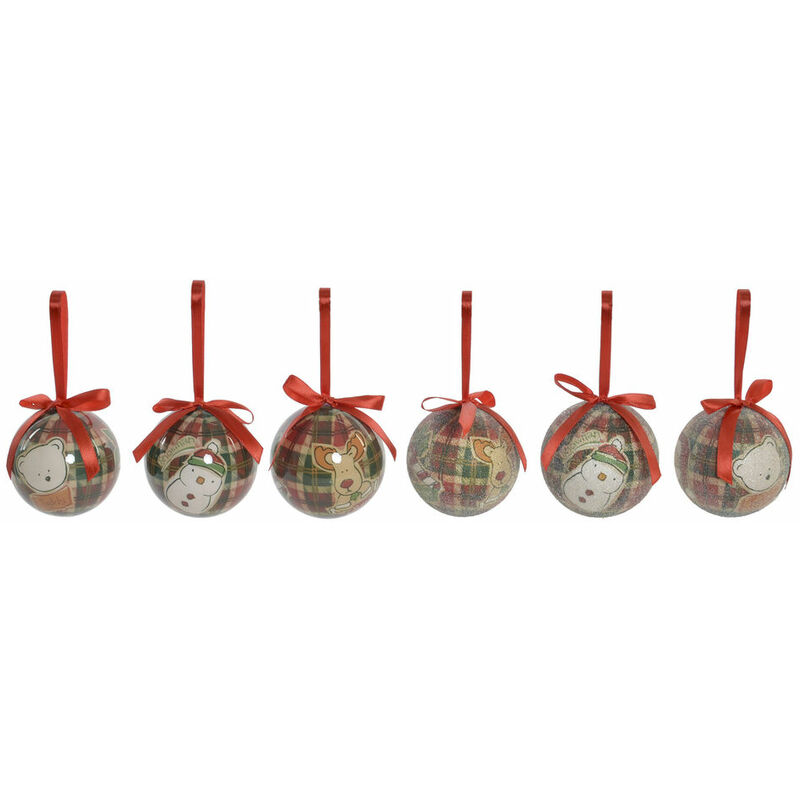 

Bola de Navidad DKD Home Decor PVC Reno (7.5 x 7.5 x 7.5 cm) (14 pcs)