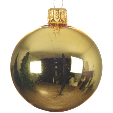 Bola de Navidad dorada ø 8 cm