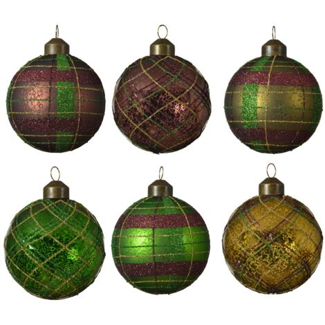 Bola de navidad en cristal opaco colores surtidos 8 cm
