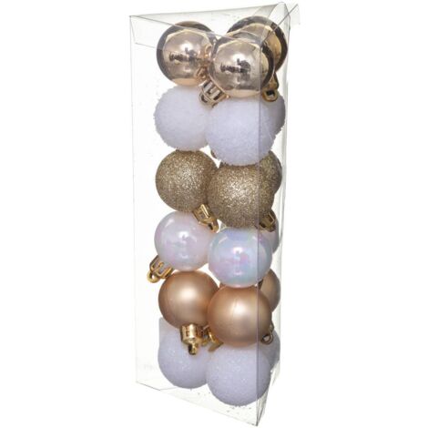 Bola de Navidad Oro Blanco x 18 - Atmosphera créateur d'intérieur