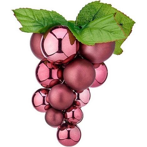 Bola de Navidad - Uvas - Plástico - Rosa - 14 x 14 x 25 cm