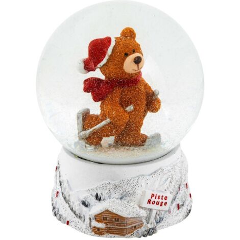 BOLA DE NIEVE DE OSO DE ESQUÍ DE 80 MM - Atmosphera créateur d'intérieur