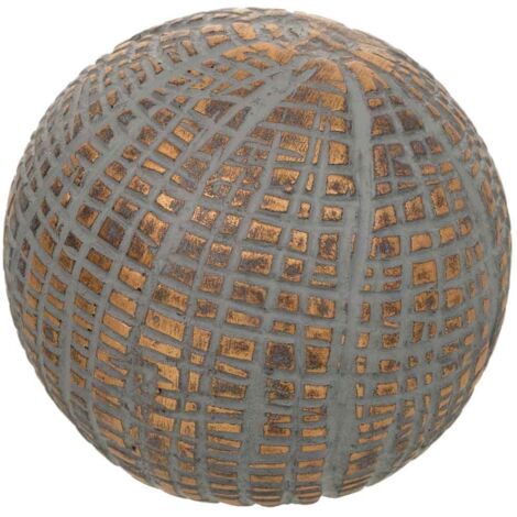 Bola decoración de poliresina dorada 8x8x8
