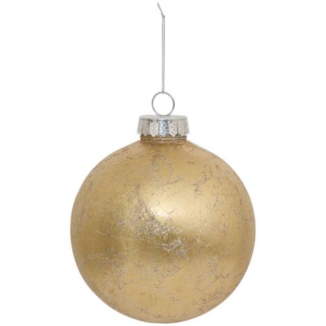 Bola efecto metal D.15cm dorada - Feeric lights & christmas