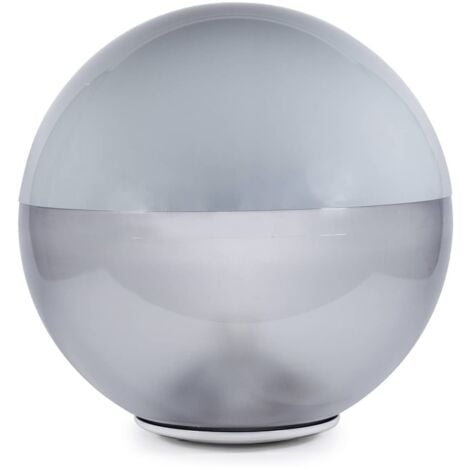 ILUMSTORE Bola Farola Anticontaminación 45cm Gris-Traslúcido + base blanca E-27