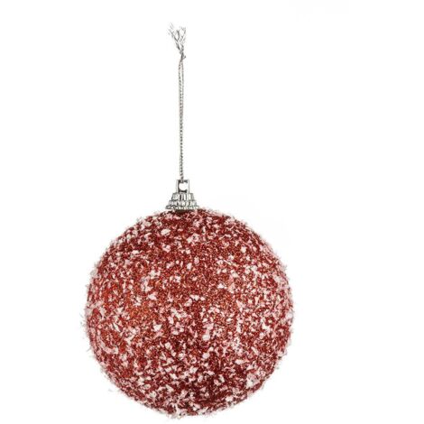 Bola flocada a juego de 8 cm - Feeric lights & christmas