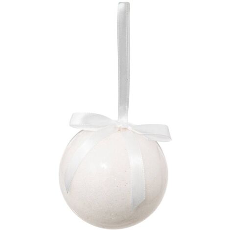 Bola lisa 7,5cm papel blanco - Atmosphera créateur d'intérieur