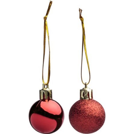 BOLA NAVIDAD ROJO SET-17 - 3 CM